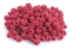 A pile of raspberries sitting on top of each other.