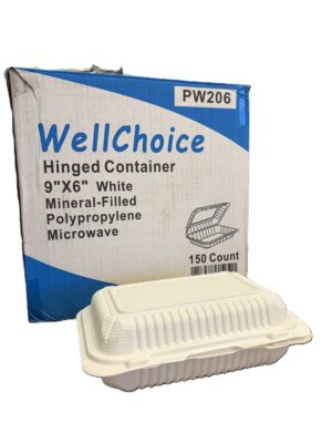 TS - PP ECO White Container 9x6x2.5" - 150ct