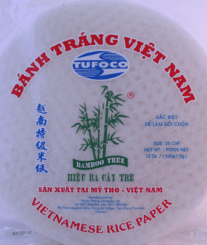 Three Bamboo Rice Paper, Round 25cm, 12ozx44bg