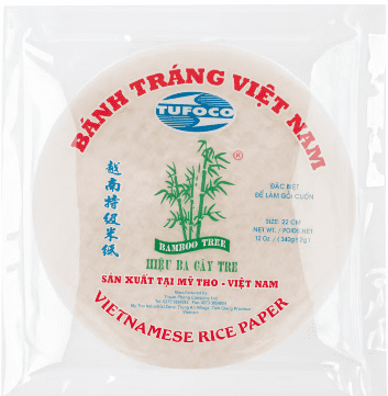 Three Bamboo Rice Paper, Round 22cm, 12ozx44Bags