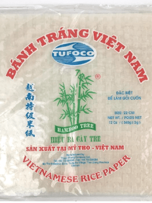 Three Bamboo Rice Paper, Square 22cm, 12ozx44bg