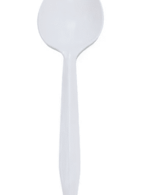 [1000ct] Spoon, Soup, Medium Weight (White)