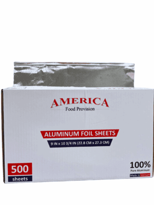 AFP - 9"x10.75" Aluminum Foil Sheet Heavy Duty 20MIC - 500 Sheets