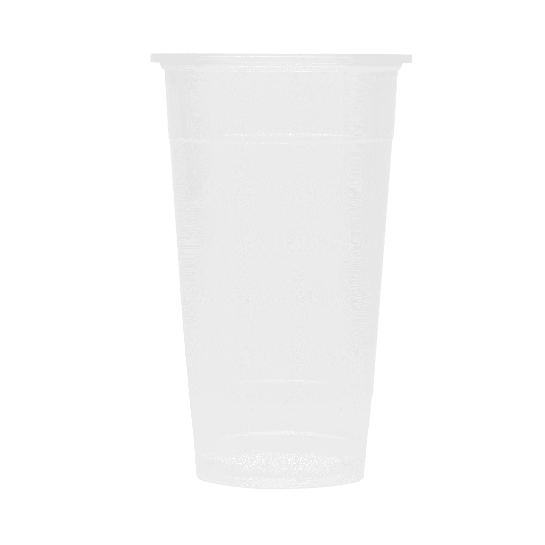 Tall clear plastic cup