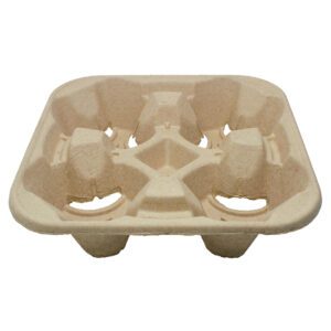 Cardboard four-cup drink carrier