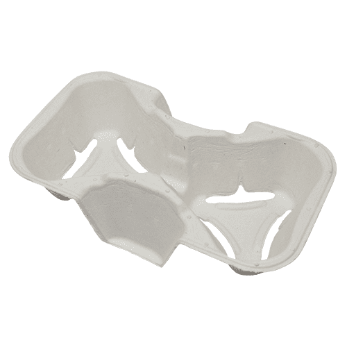 two-cup molded pulp drink carrier