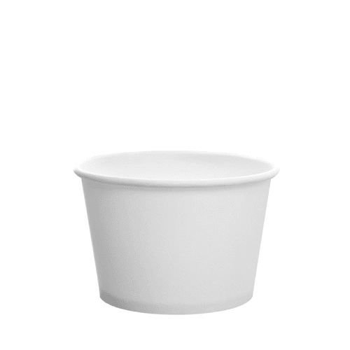 Empty white disposable paper cup