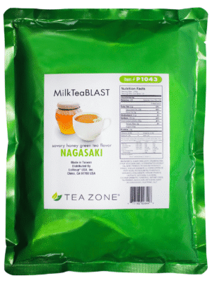 TEAZONE - MilkTea BLAST Pwdr, Nagasaki Savory Honey Green Tea, - 2.2# Bag
