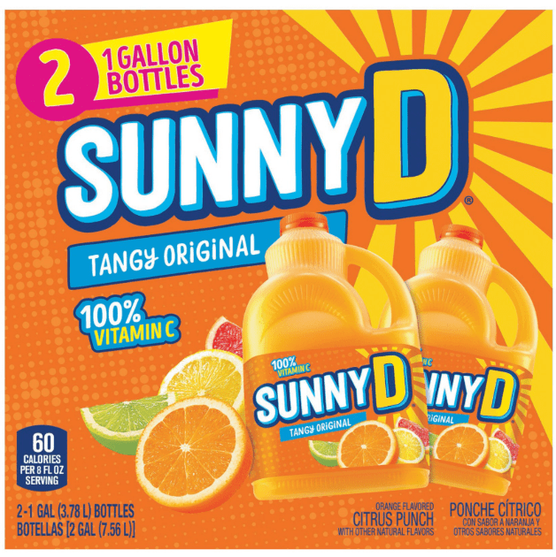 Sunny D - Original Tangy - 2/128oz CRV $0.1 Included