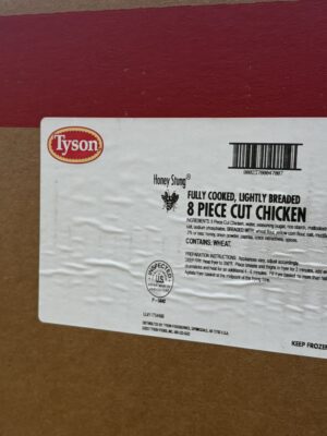 Tyson - #020727 FC Chicken Honey Stung 8 Piece Cut - 15Lbs