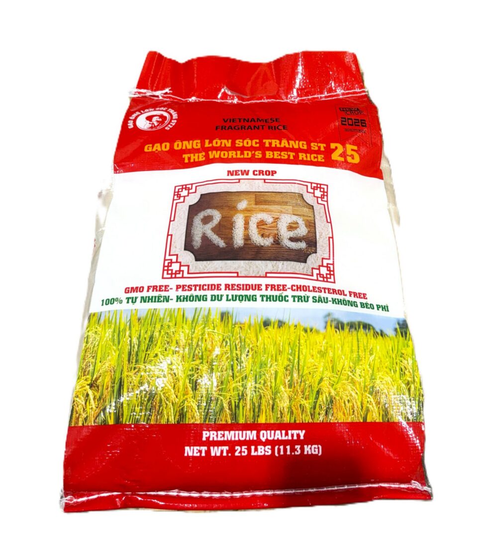 25-pound bag of Vietnamese fragrant rice